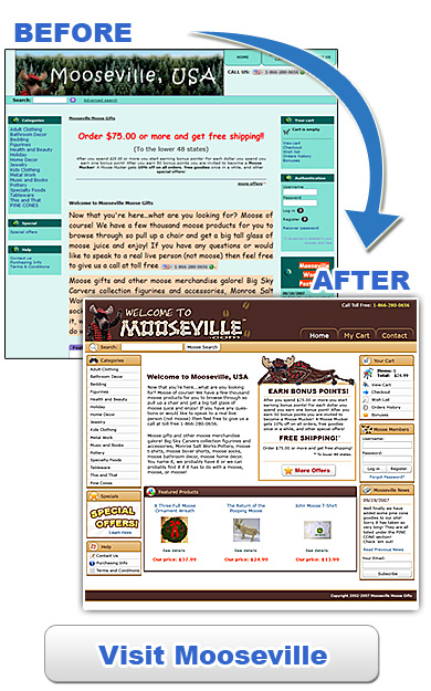 Mooseville Before and After
