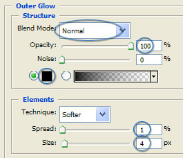 Platinum Outer Glow Settings
