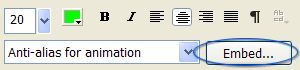 Embed Matrix Font