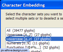 Embed Matrix Font