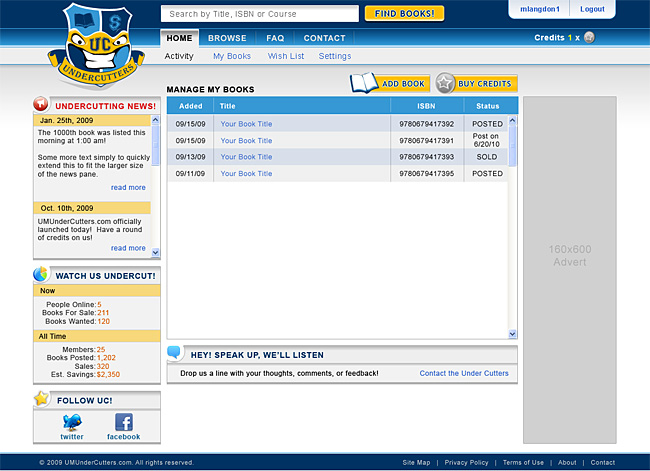 Undercutters Website Design